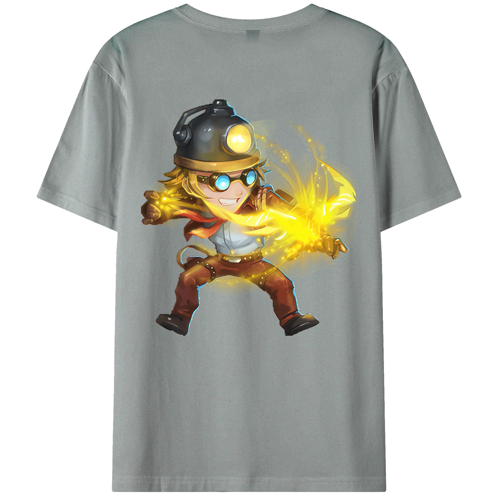 （画像用） リーグ・オブ・レジェンド League of Legends LOL 綿100％ メンズ半袖Tシャツ（バックプリント） 通気性